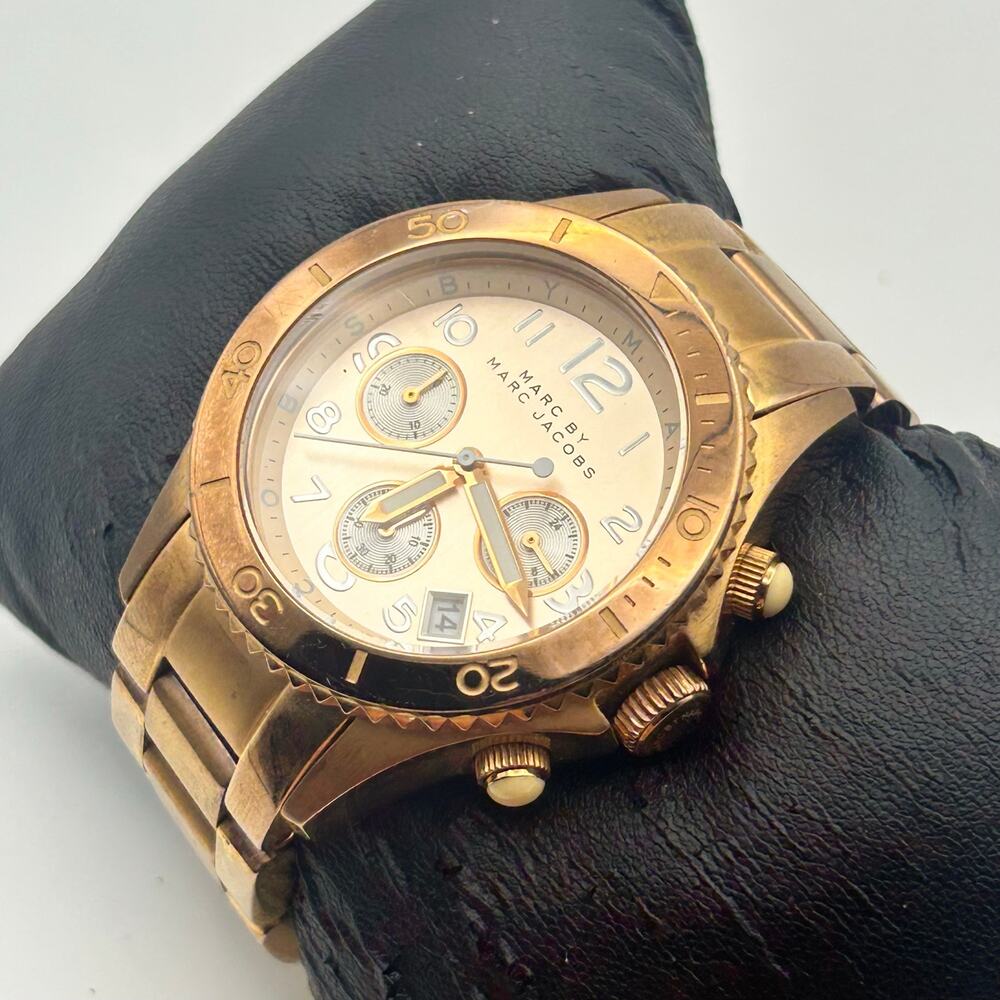 Marc by Marc Jacobs Rose Gold Women's Rock Chronograph Watch Working